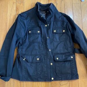 Black J. Crew Relaxed Boyfriend Field Jacket EUC
